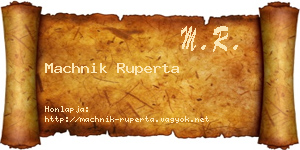Machnik Ruperta névjegykártya